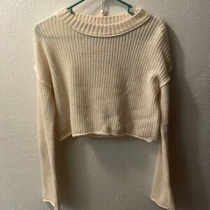 Cropped cream Wild Fable sweater